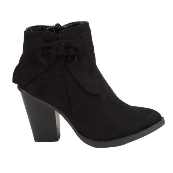 Del Mar NWOT Suede Bow Block Heel Ankle Boot Bootie Southwestern Bohemian Size 7 - Picture 1 of 9